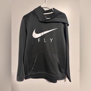 Nike Fly Dri Fit Mens Charcoal Gray Hoodie Athletic SweatShirt Size Large